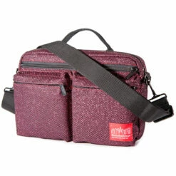 Manhattan Portage Midnight Albany Shoulder Bag -suitcase sale 1412MDN BUR ANGLE