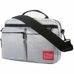 Manhattan Portage Midnight Albany Shoulder Bag -suitcase sale 1412MDN GRY ANGLE