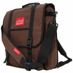 Manhattan Portage Commuter Laptop Bag With Back Zipper -suitcase sale 1417z dbr angle