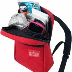 Manhattan Portage Quilted Ellis Backpack 11 Manhattan Portage Quilted Ellis Backpack -suitcase sale 1907QLT RED INSIDE