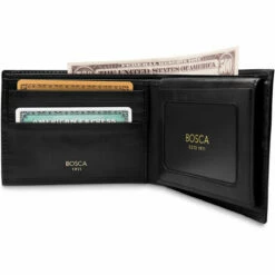 Bosca Old Leather Credit Wallet W/ID Passcase -suitcase sale 195 59 5