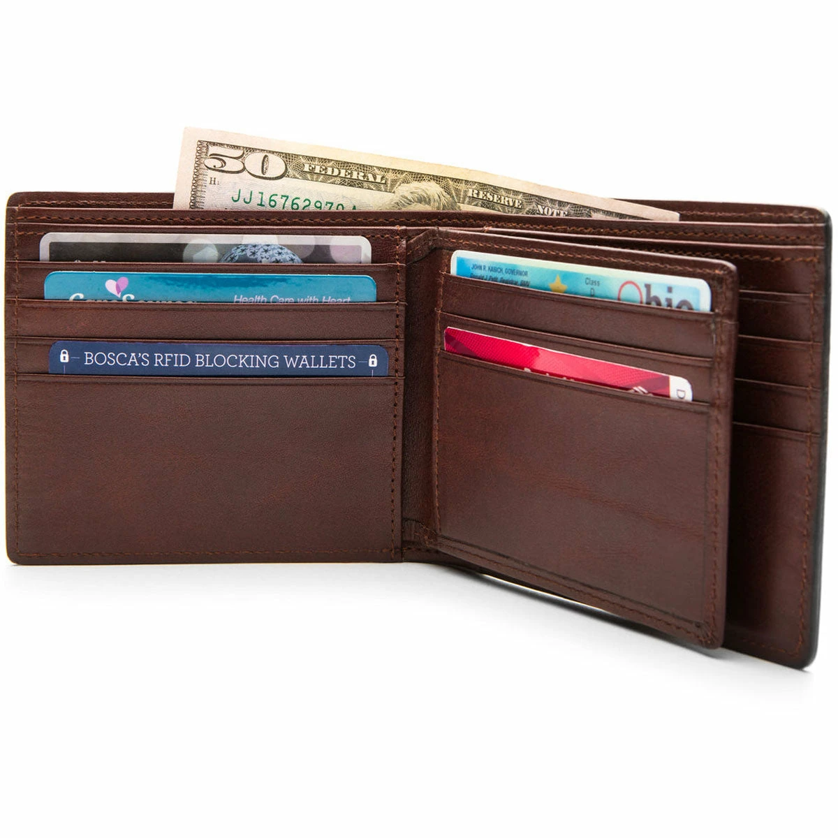 Bosca Dolce Euro 8 Pocket Deluxe Executive Wallet W/Passcase 3 Bosca Dolce Euro 8 Pocket Deluxe Executive Wallet W/Passcase - Image 3