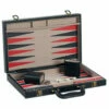 CHH Games 15" Black Leatherette Backgammon Set