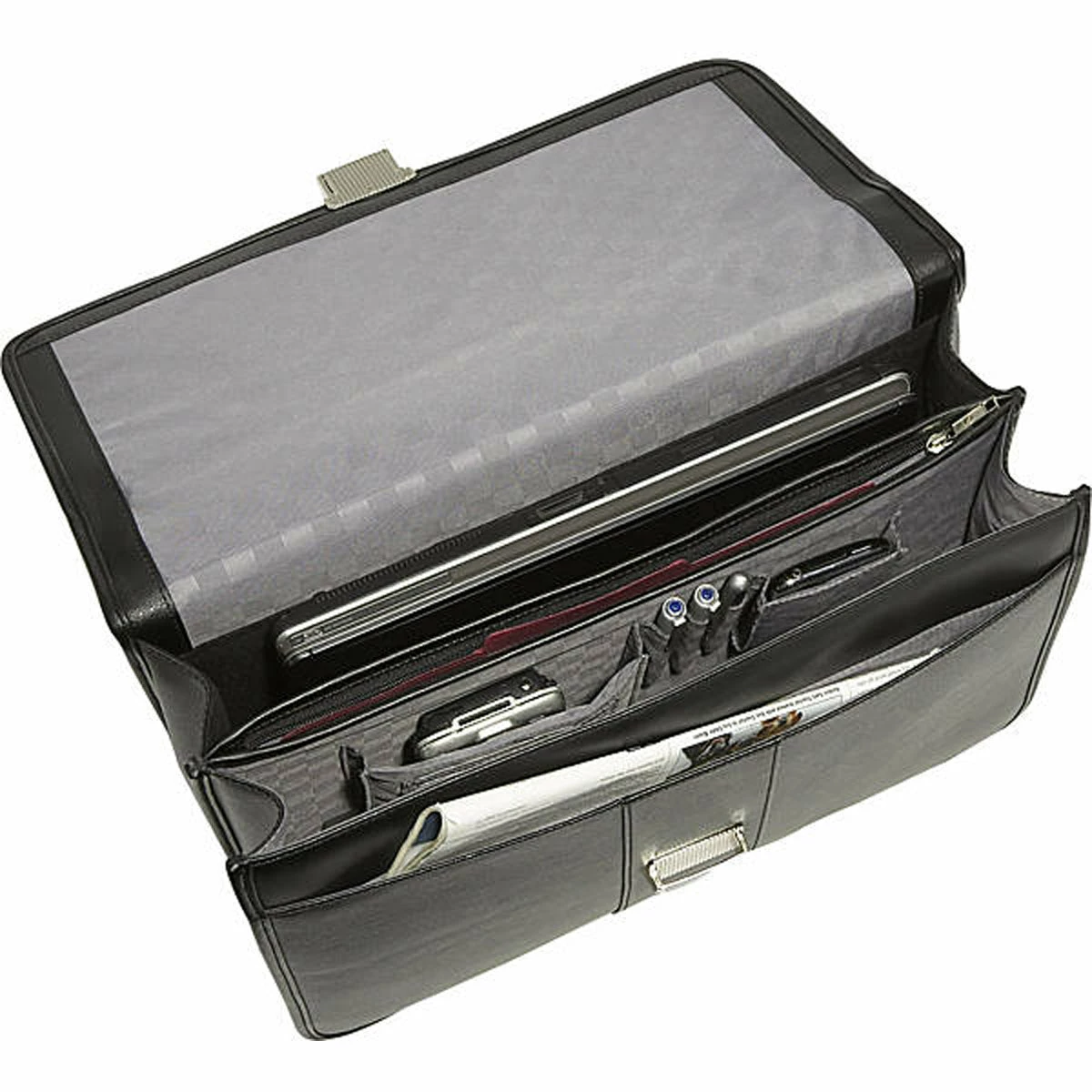 Samsonite Leather Business Cases Leather Flapover Case 2 Samsonite Leather Business Cases Leather Flapover Case - Image 2