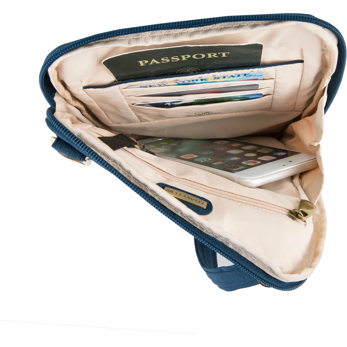 Travelon Anti-Theft Signature Quilted Slim Pouch 6 Travelon Anti-Theft Signature Quilted Slim Pouch - Image 6