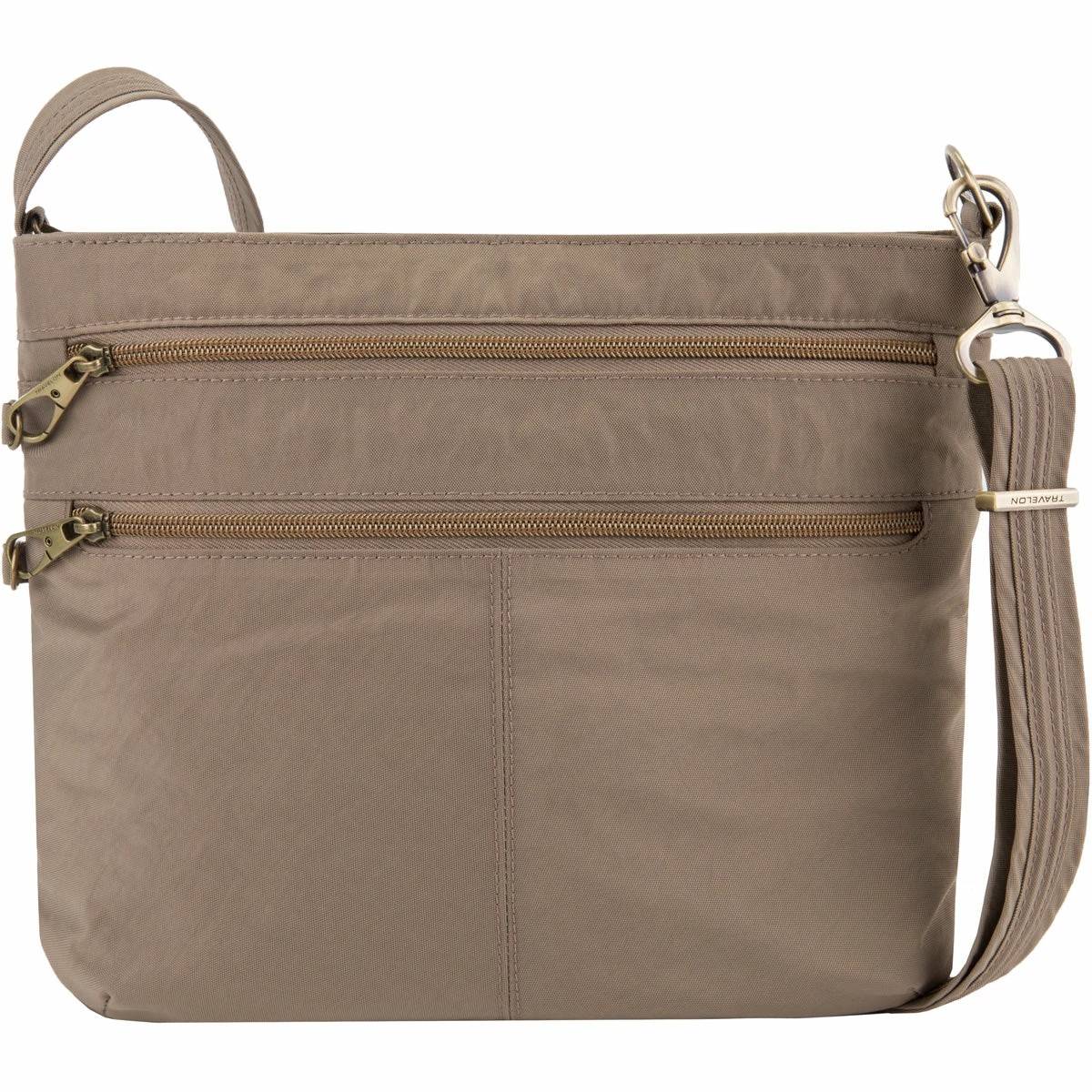 Travelon Anti-Theft Signature Double Zip Crossbody 4 Travelon Anti-Theft Signature Double Zip Crossbody - Image 4