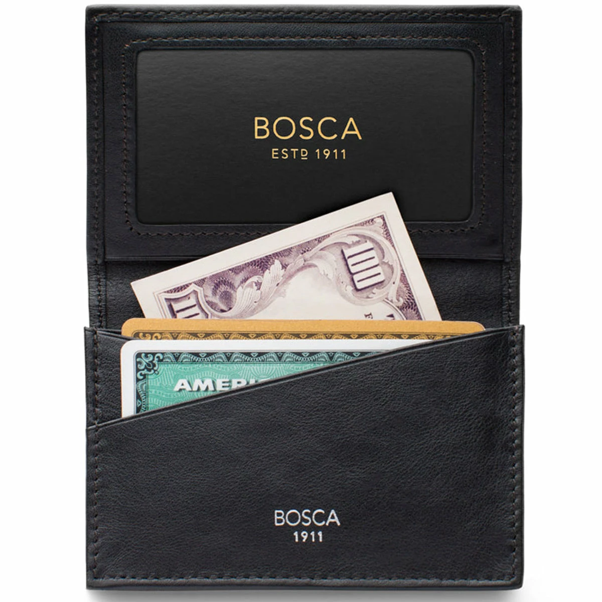Bosca Nappa Vitello Gusset 2 Pocket Card Case W/ID - RFID 2 Bosca Nappa Vitello Gusset 2 Pocket Card Case W/ID - RFID - Image 2