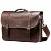 Samsonite Leather Business Cases Flapover Case Dbl Gusset