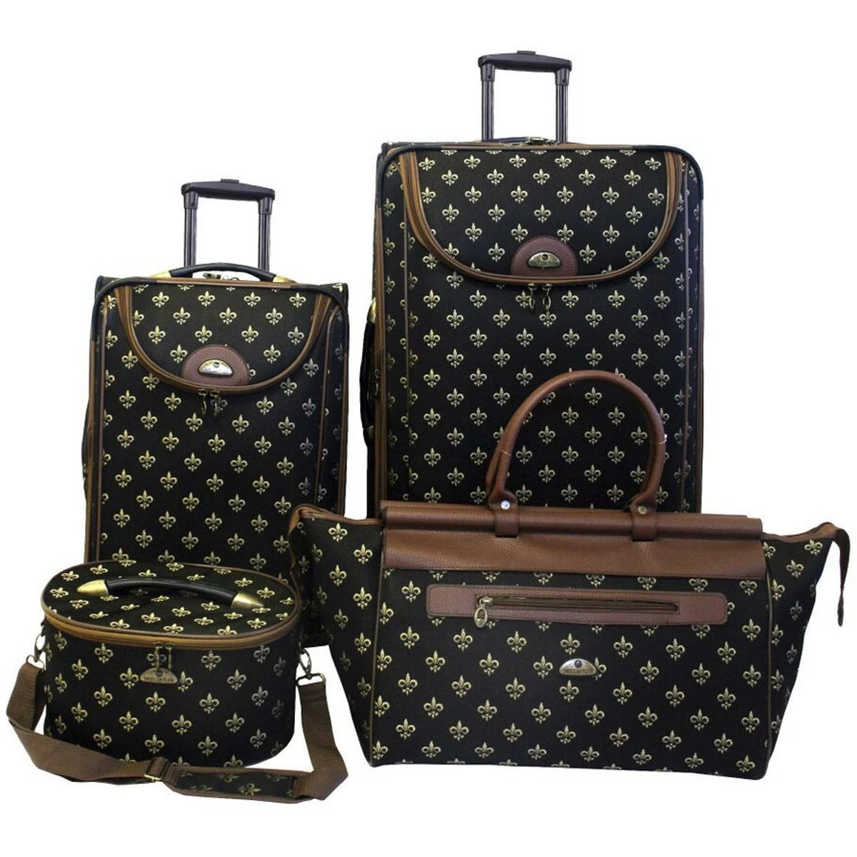 American Flyer Fleur De Lis 4-Piece Luggage Set 1 American Flyer Fleur De Lis 4-Piece Luggage Set