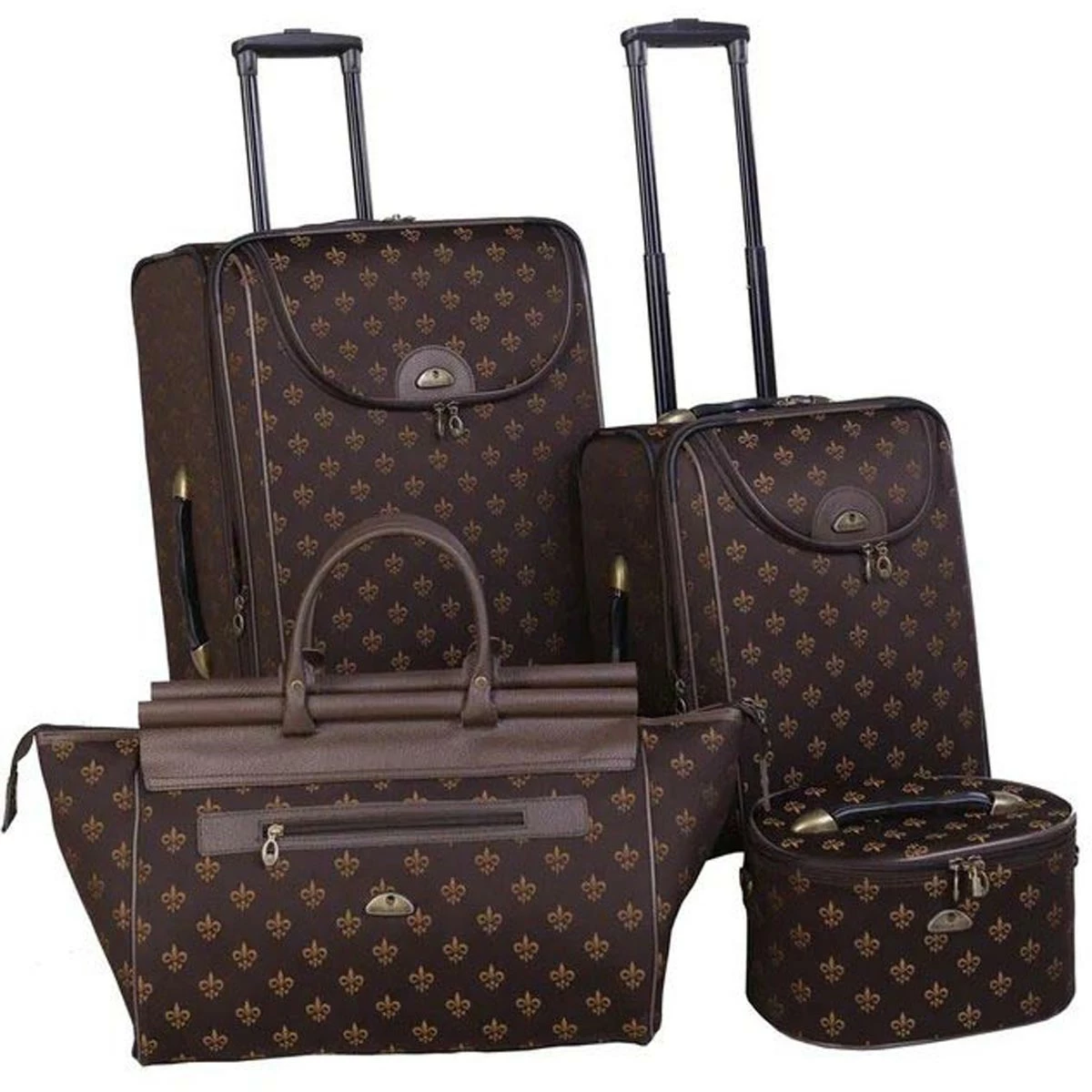 American Flyer Fleur De Lis 4-Piece Luggage Set 3 American Flyer Fleur De Lis 4-Piece Luggage Set - Image 3