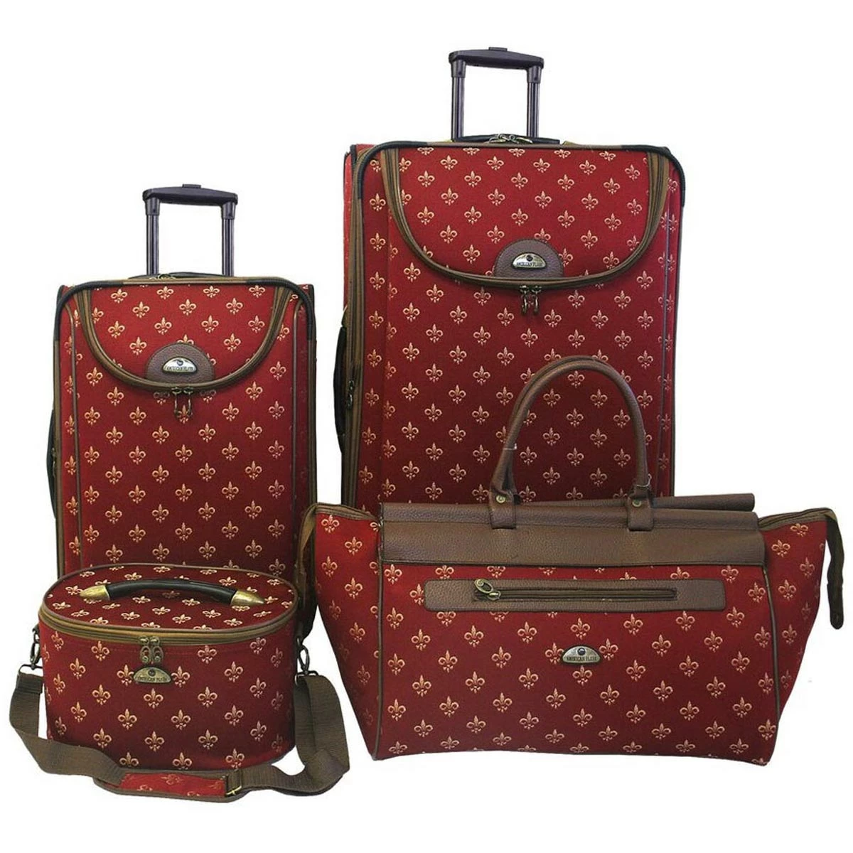 American Flyer Fleur De Lis 4-Piece Luggage Set 2 American Flyer Fleur De Lis 4-Piece Luggage Set - Image 2