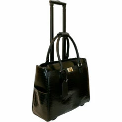 Cabrelli Fashion Executive Cassandra Croc Rollerbrief 13 Cabrelli Fashion Executive Cassandra Croc Rollerbrief -suitcase sale 720024U BLK Angle