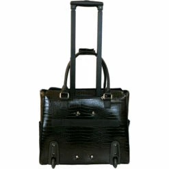 Cabrelli Fashion Executive Cassandra Croc Rollerbrief 12 Cabrelli Fashion Executive Cassandra Croc Rollerbrief -suitcase sale 720024U BLK Back