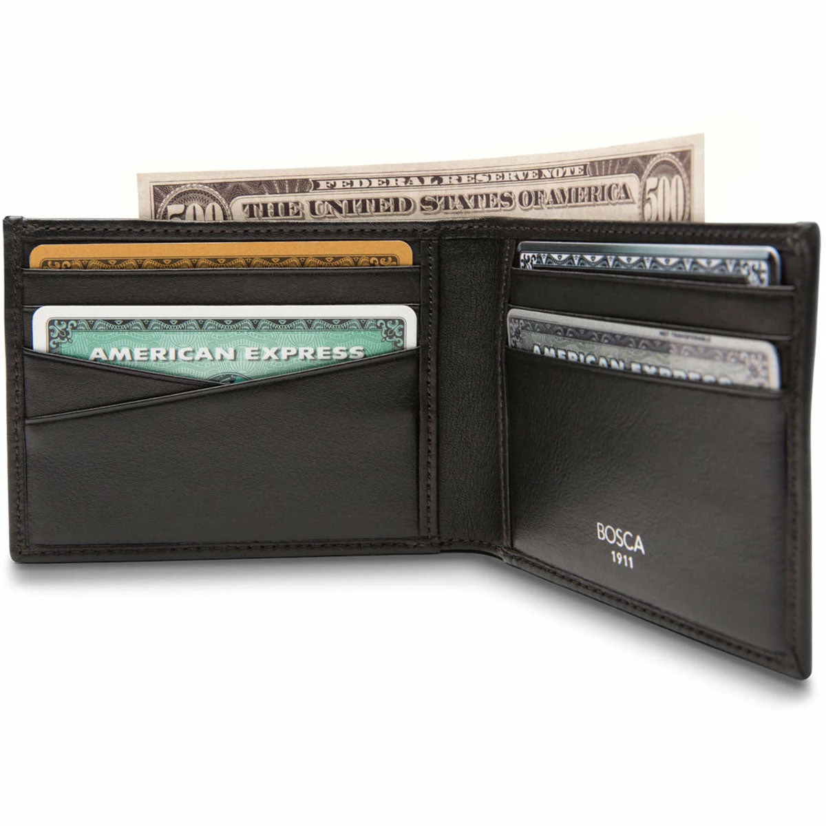 Bosca Nappa Vitello Small Bifold Wallet - RFID 2 Bosca Nappa Vitello Small Bifold Wallet - RFID - Image 2