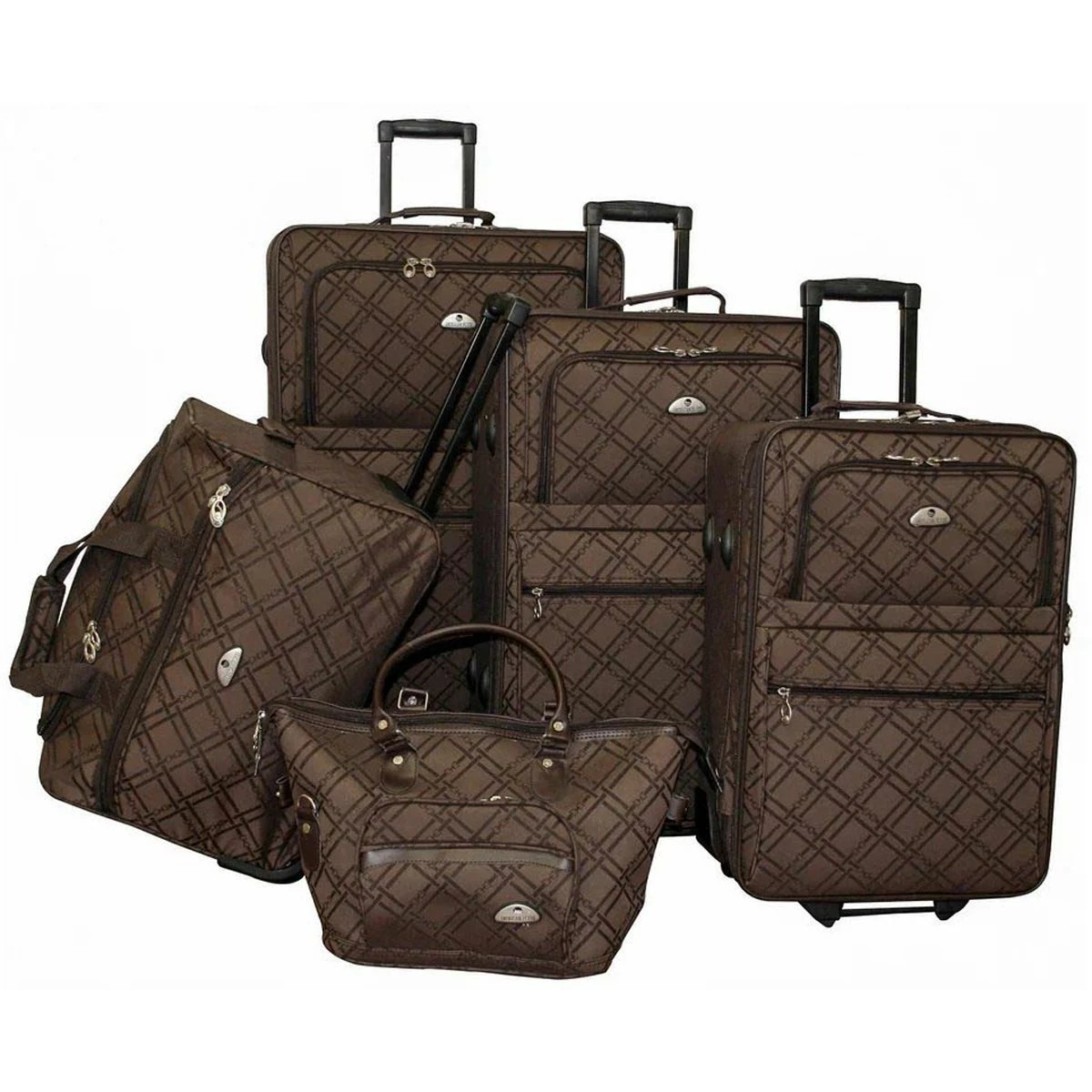 American Flyer Pemberly Buckles 5-Piece Luggage Set 2 American Flyer Pemberly Buckles 5-Piece Luggage Set - Image 2