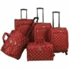 American Flyer Fleur De Lis 5-Piece Spinner Luggage Set