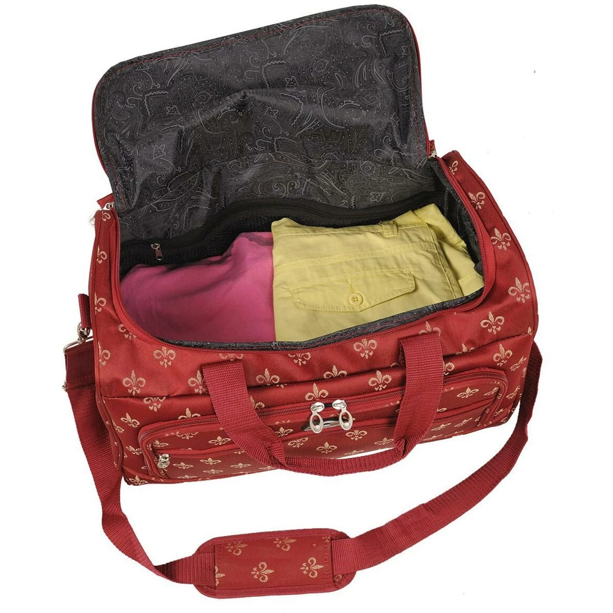 American Flyer Fleur De Lis 5-Piece Spinner Luggage Set 4 American Flyer Fleur De Lis 5-Piece Spinner Luggage Set - Image 4