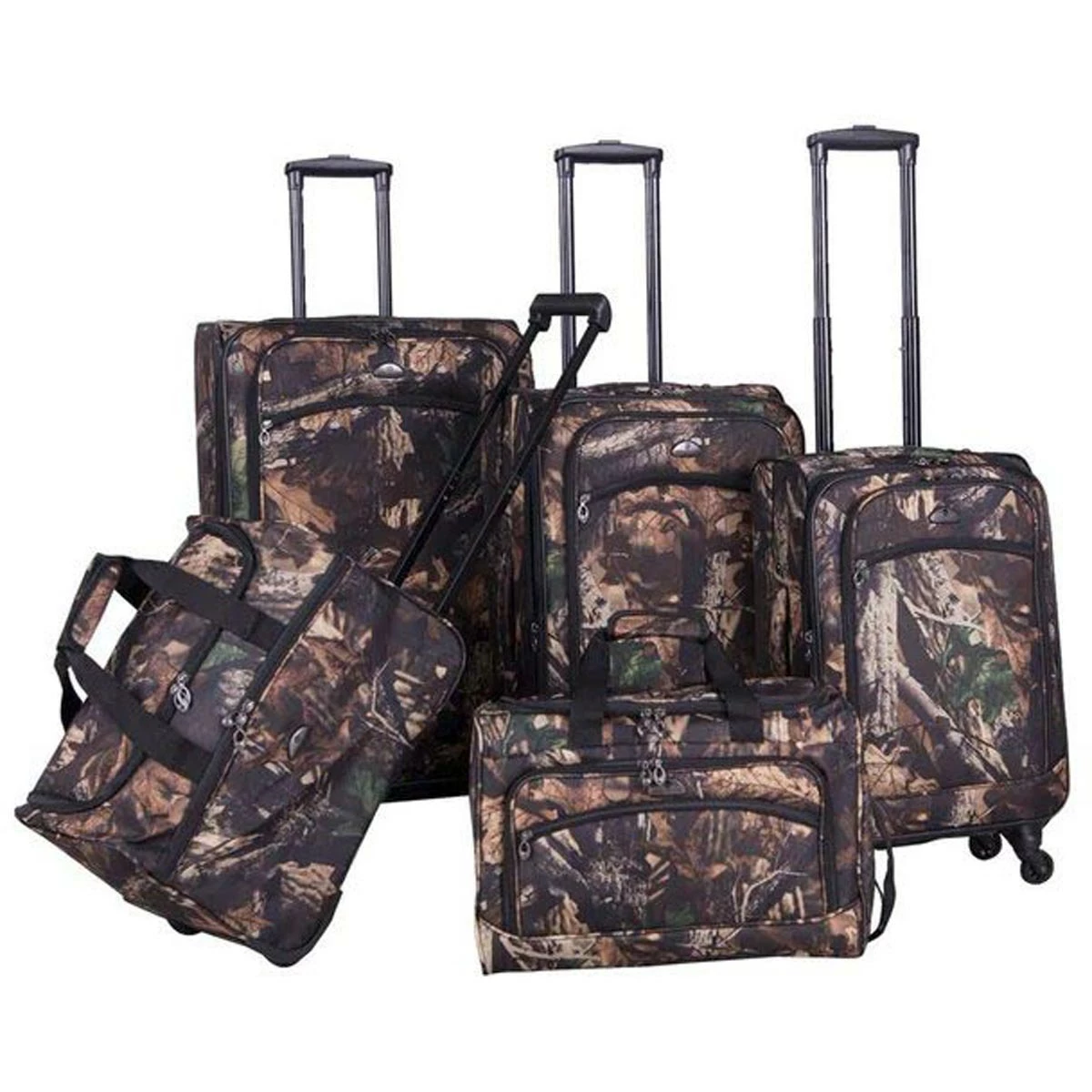 American Flyer Camo Green 5-Piece Spinner Luggage Set 1 American Flyer Camo Green 5-Piece Spinner Luggage Set