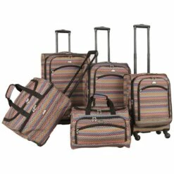 American Flyer Gold Coast 5-Piece Spinner Luggage Set