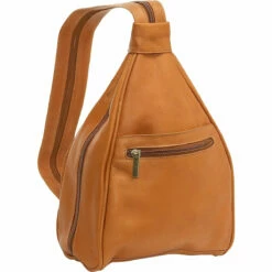 LeDonne Leather Ladies Sling Backpack 7 LeDonne Leather Ladies Sling Backpack -suitcase sale BP 61 tan 05263