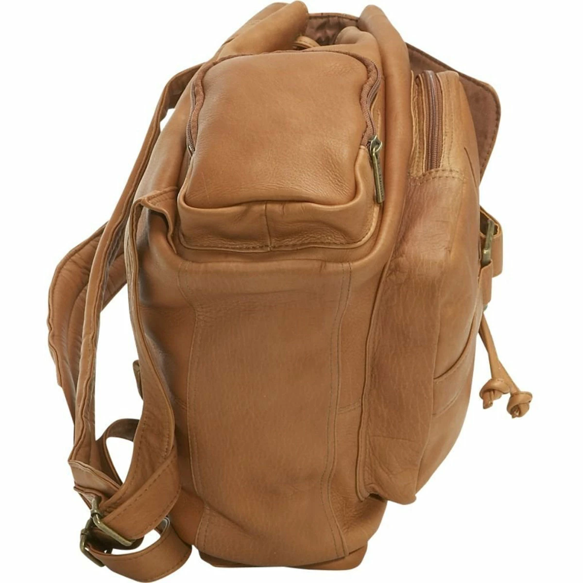LeDonne Leather Classic Multi Pocket Backpack 6 LeDonne Leather Classic Multi Pocket Backpack - Image 6