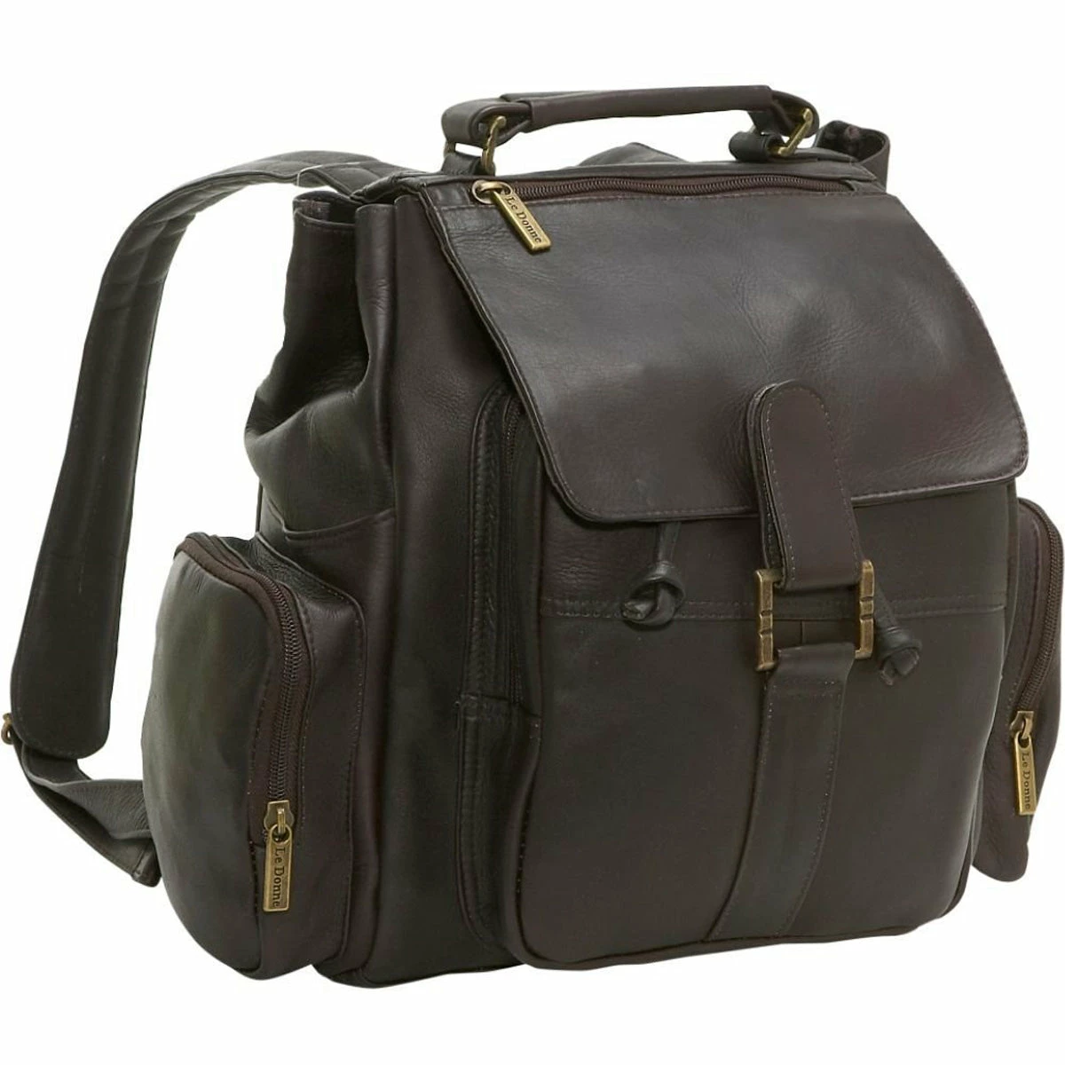 LeDonne Leather Classic Multi Pocket Backpack 1 LeDonne Leather Classic Multi Pocket Backpack
