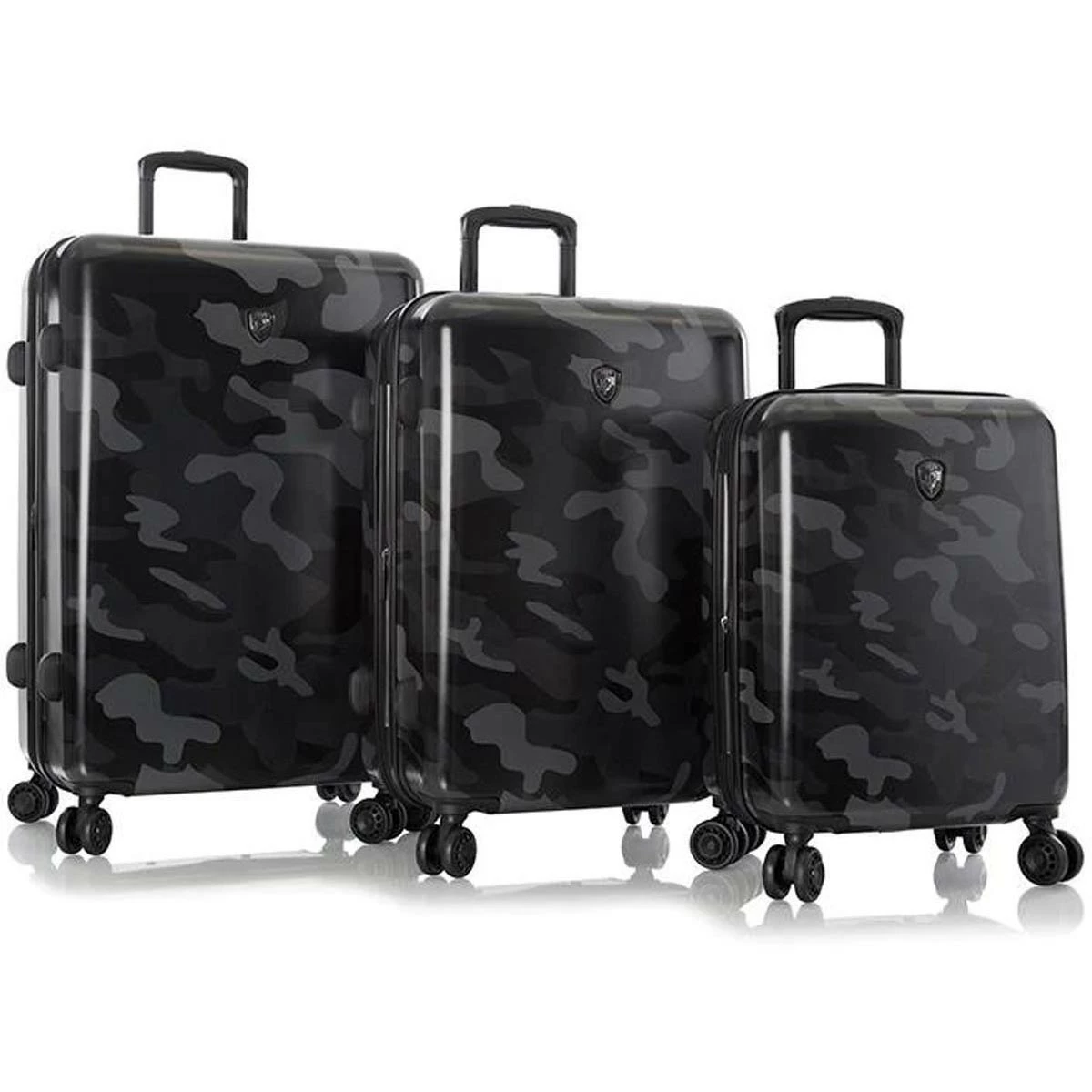 Heys Black Camo Fashion Spinner 3pc Set 1 Heys Black Camo Fashion Spinner 3pc Set