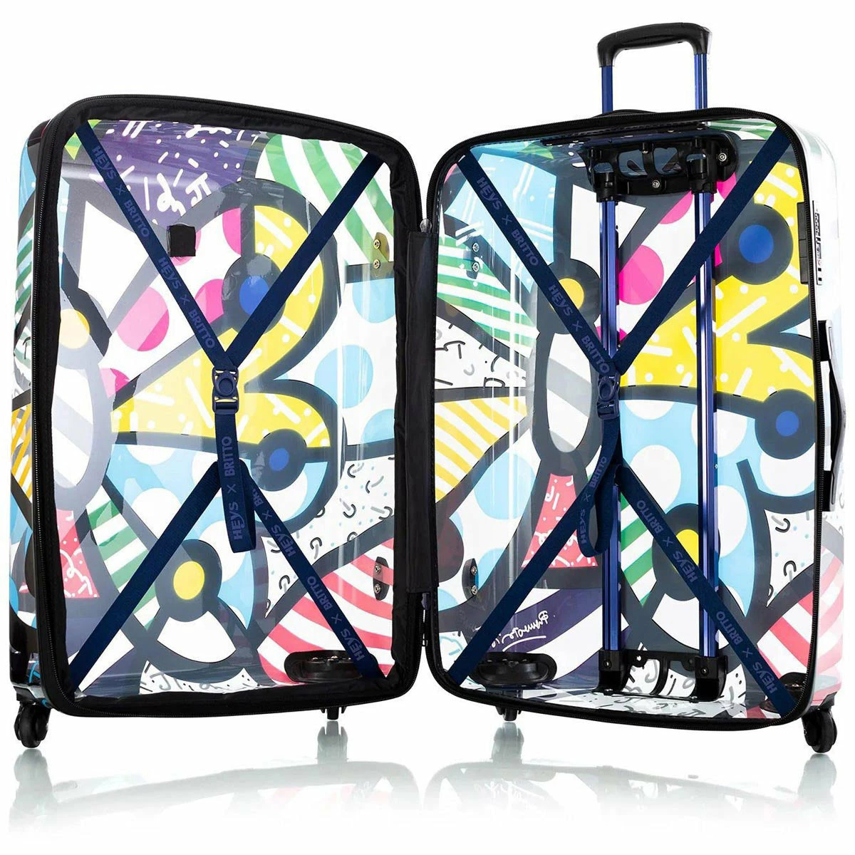 Britto Butterfly TRANSPARENT 3pc Spinner Luggage Set 4 Britto Butterfly TRANSPARENT 3pc Spinner Luggage Set - Image 4