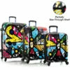 Britto Butterfly TRANSPARENT 3pc Spinner Luggage Set