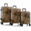 Heys Brown Leopard Fashion Spinner 3pc Set