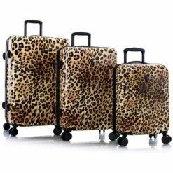 Heys Brown Leopard Fashion Spinner 3pc Set