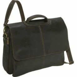 LeDonne Leather Distressed Flap Over Computer Brief