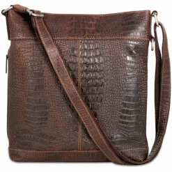Jack Georges Hornback Croco Crossbody Bag HB312 9 Jack Georges Hornback Croco Crossbody Bag HB312 -suitcase sale HB312 Brn Back