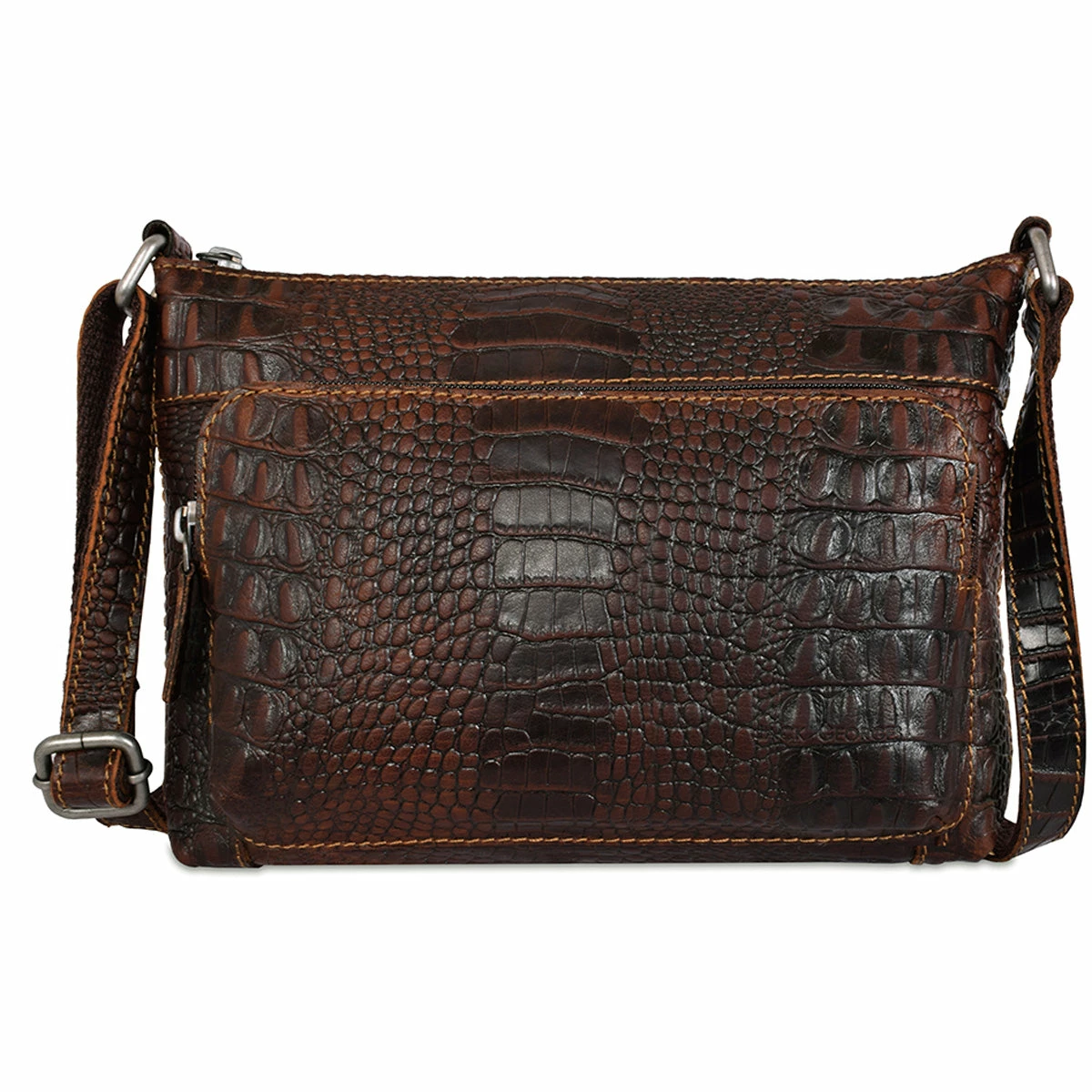 Jack Georges Hornback Croco Mini City Crossbody HB810 1 Jack Georges Hornback Croco Mini City Crossbody HB810