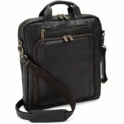 LeDonne Leather Upton Vertical Laptop Brief -suitcase sale LD 068 CAFE 33146.1601500243