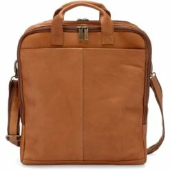 LeDonne Leather Upton Vertical Laptop Brief -suitcase sale LD 068 TAN BACK 53295.1601492142