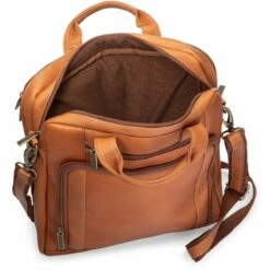 LeDonne Leather Upton Vertical Laptop Brief -suitcase sale LD 068 TAN INSIDE 1 05236.1601492133