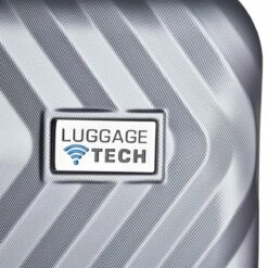Luggage Tech Monaco SMART LUGGAGE 20" Carry On Spinner -suitcase sale Monaco Collection Silver logo 1024x1024 2x 90e47304 e160 4861 b5c5 9c466245b856