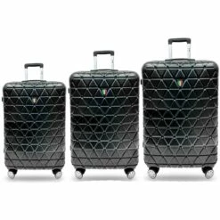Tucci Tessere T0325 ABS 3pc Luggage Set -suitcase sale T0325 03PC BLK