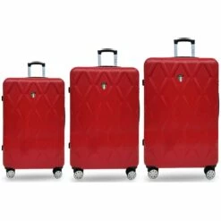 Tucci Alveare T0328 ABS 3pc Luggage Set -suitcase sale T0328 3pc red