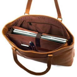 LeDonne Leather Women's Laptop Tote -suitcase sale TR 1063 TN Inside 51720