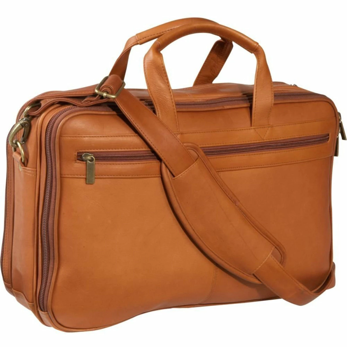 LeDonne Leather Dual Compartment Laptop Briefcase 6 LeDonne Leather Dual Compartment Laptop Briefcase - Image 6