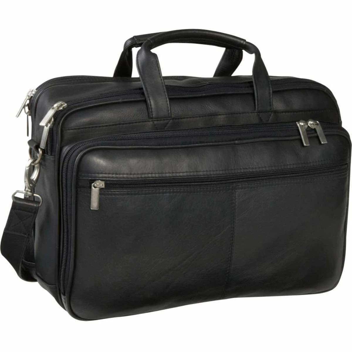 LeDonne Leather Dual Compartment Laptop Briefcase 3 LeDonne Leather Dual Compartment Laptop Briefcase - Image 3