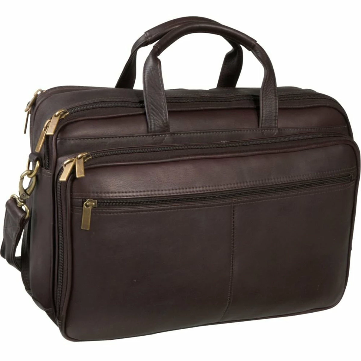 LeDonne Leather Dual Compartment Laptop Briefcase 1 LeDonne Leather Dual Compartment Laptop Briefcase