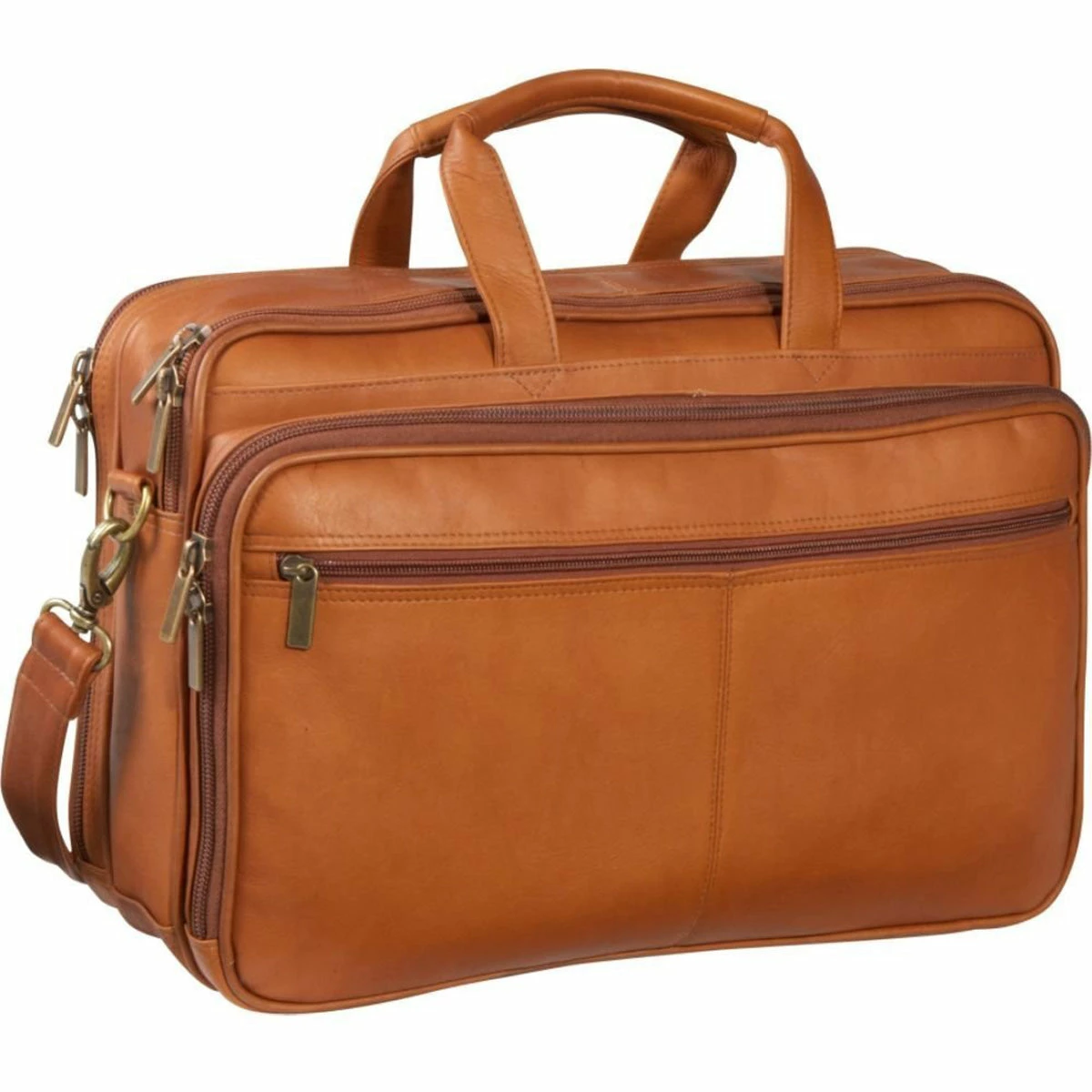 LeDonne Leather Dual Compartment Laptop Briefcase 2 LeDonne Leather Dual Compartment Laptop Briefcase - Image 2