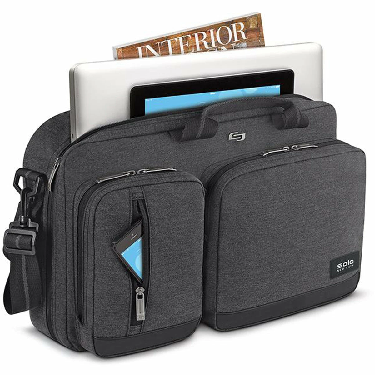 Solo New York Duane Hybrid Briefcase Backpack 3 Solo New York Duane Hybrid Briefcase Backpack - Image 3