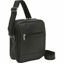 LeDonne Leather Mens Day Bag -suitcase sale W 3 BLACK 50421.1389831841.1280.1280 35793