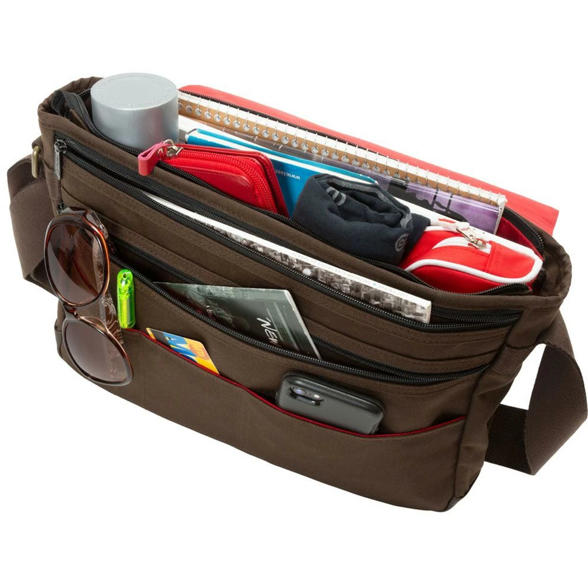 Manhattan Portage Waxed Nylon Sheridan Shoulder Bag (L) W/Back Zipper 4 Manhattan Portage Waxed Nylon Sheridan Shoulder Bag (L) W/Back Zipper - Image 4