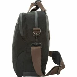 Manhattan Portage Waxed Nylon Saratoga Briefcase -suitcase sale tk 451 wn blk side